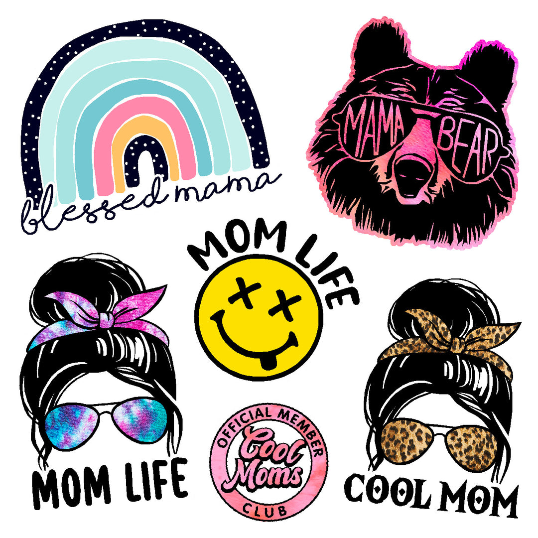 Mom LIfe Vinyl Sticker Decal Set