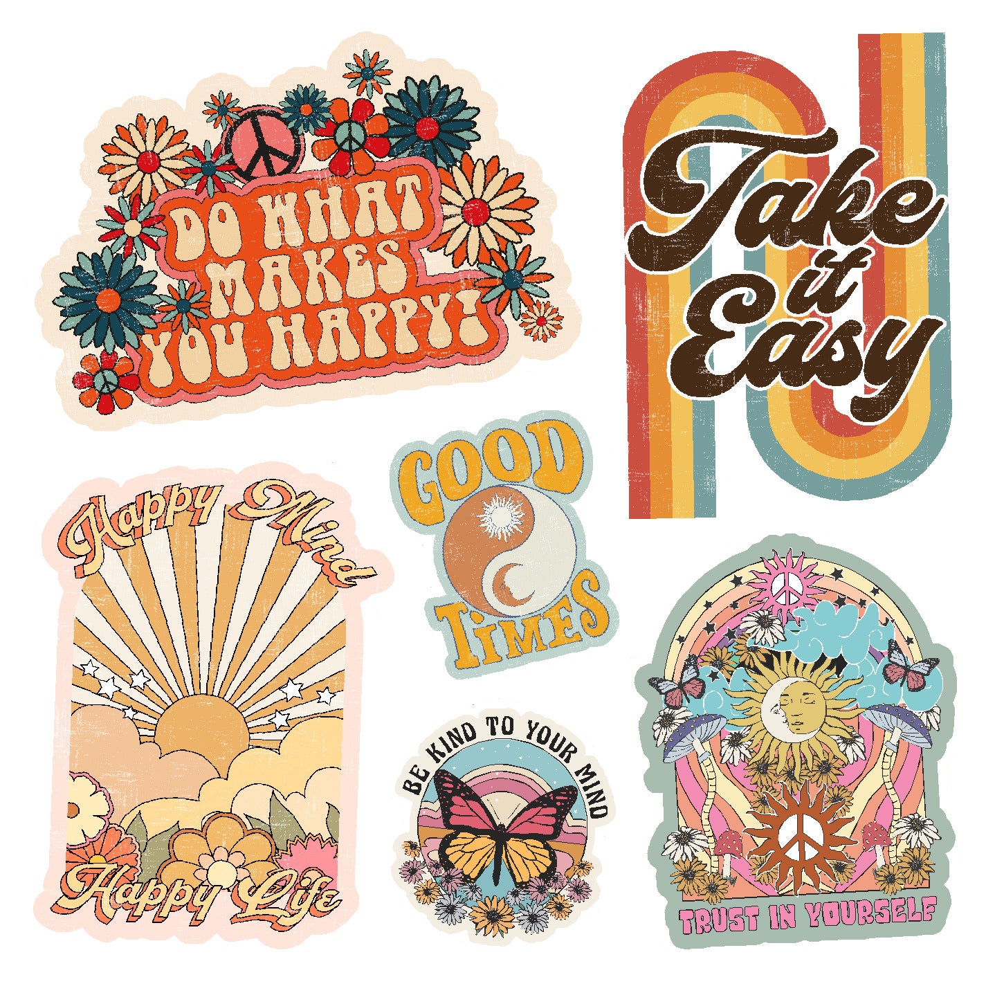Take It Easy Vinyl Sticker Decal Set – Sticker Planet