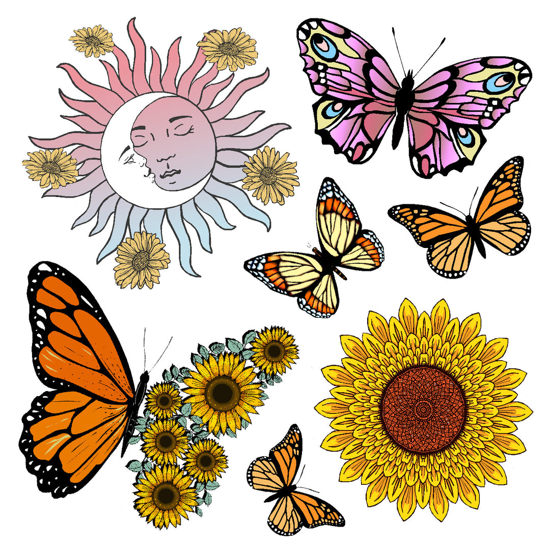 Natures Beauty Vinyl Sticker Decal Set