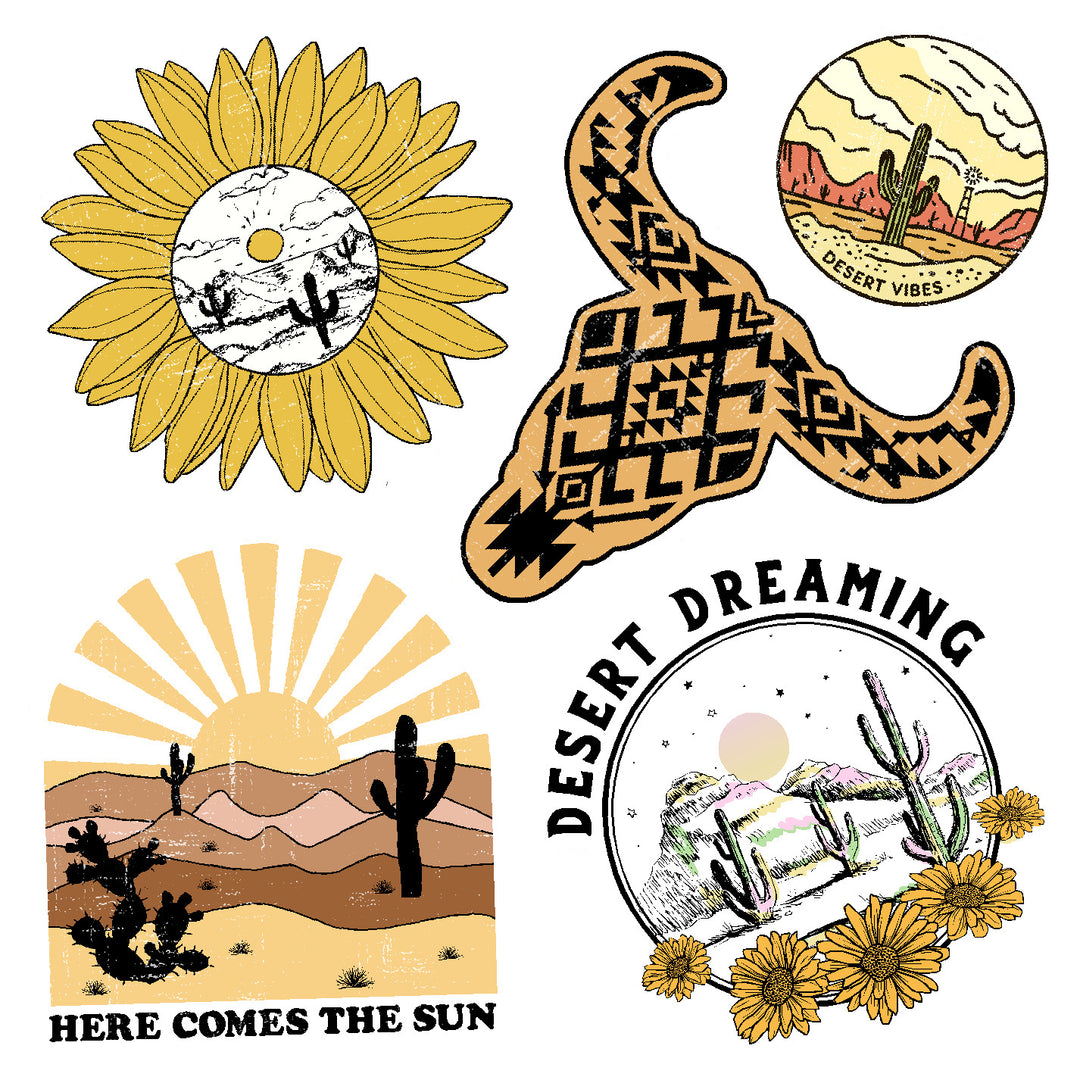 Desert Dreaming Vinyl Sticker Decal Set