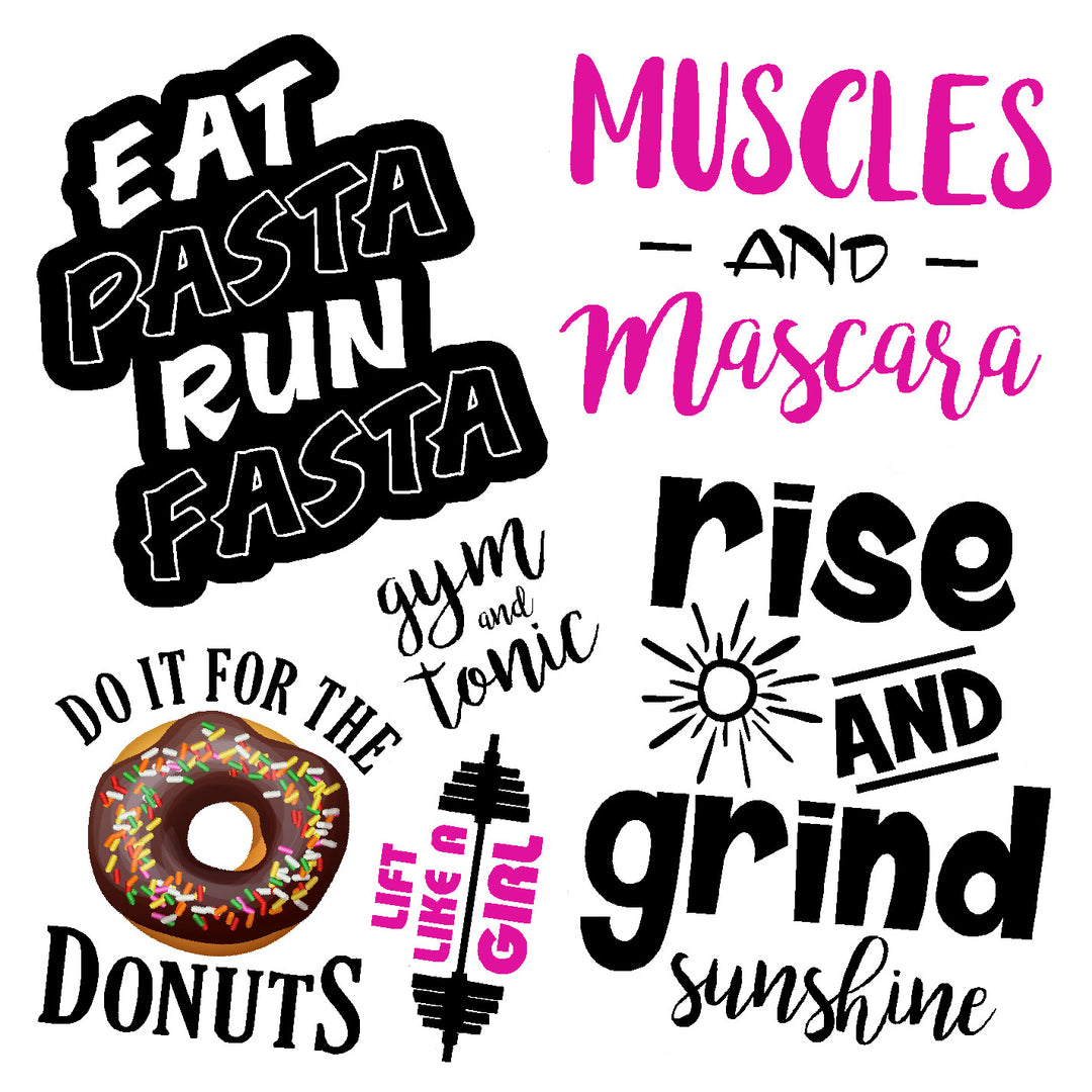 Exercise Vinyl Sticker Decal Set