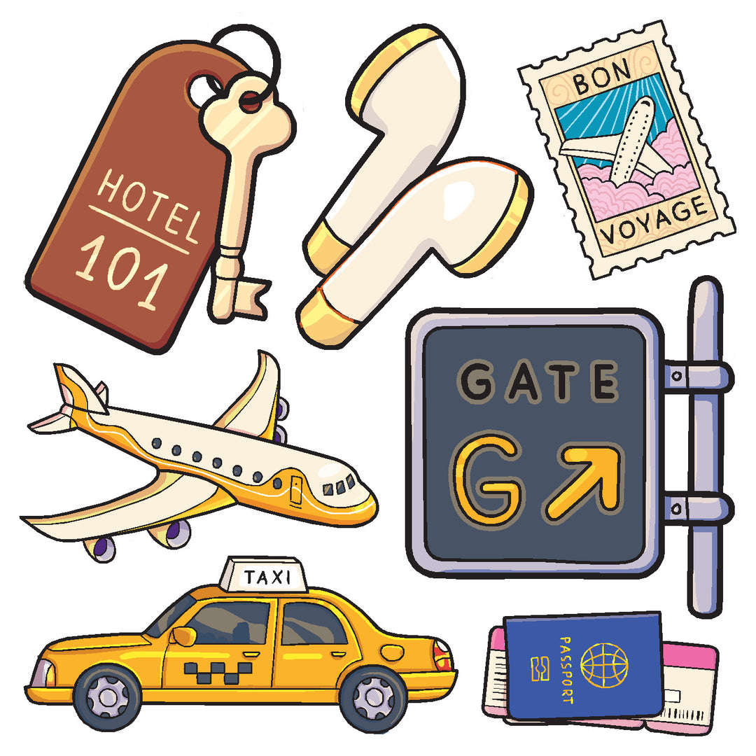 Travel Vinyl Sticker Decal Set