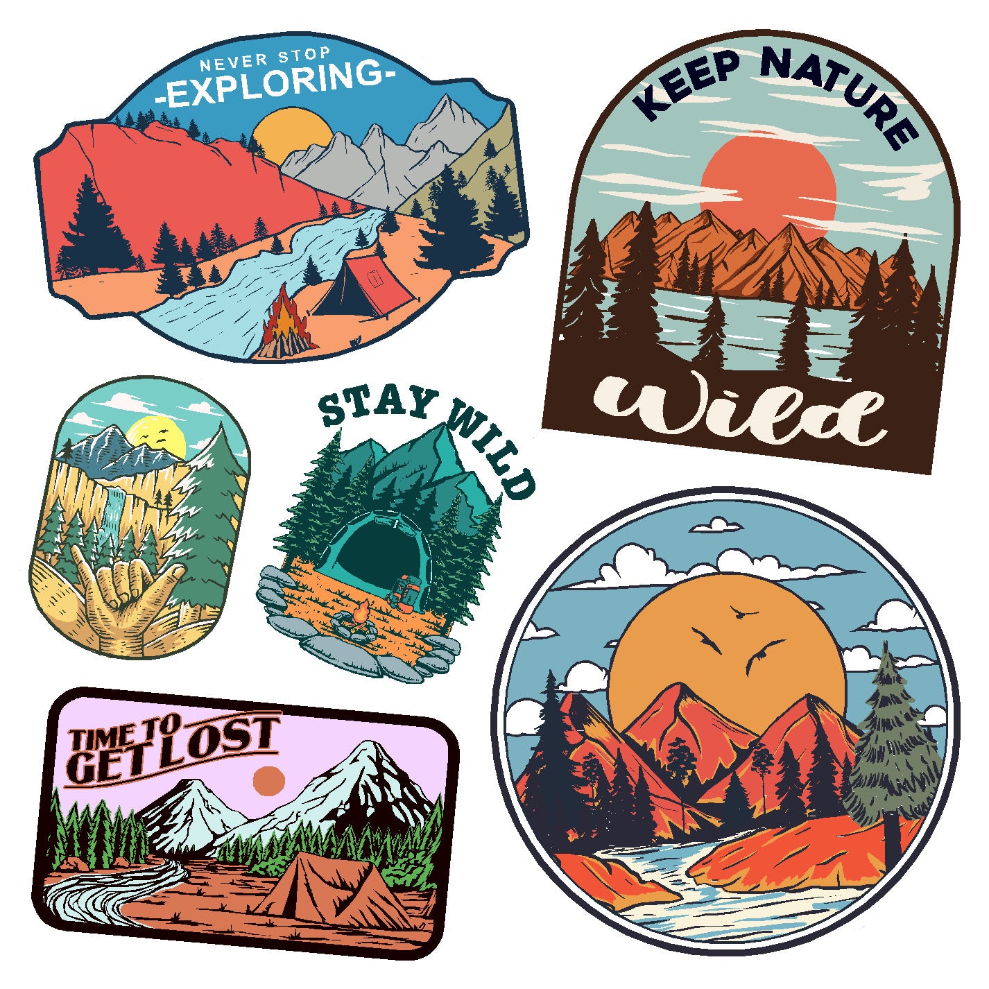 Wild Sticker Stay Wild Vinyl Sticker Decal Set – Sticker Planet
