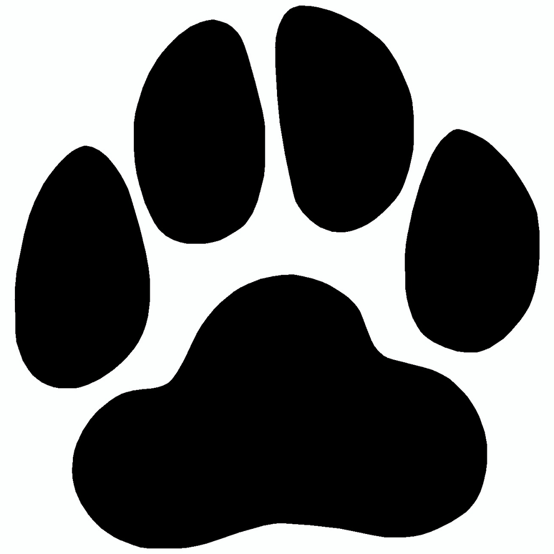 Black Pawprint Vinyl Sticker Decal