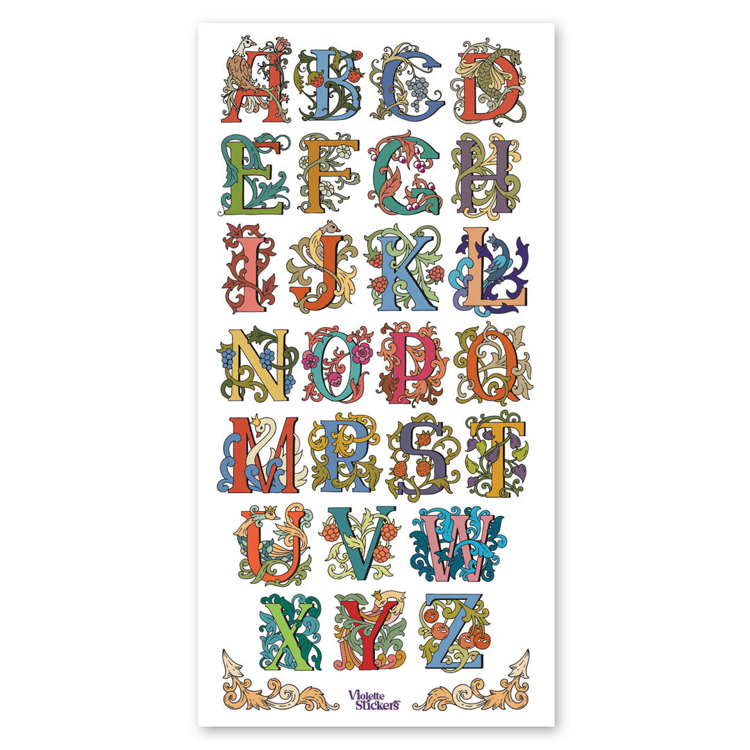 Vintage Alphabet Stickers