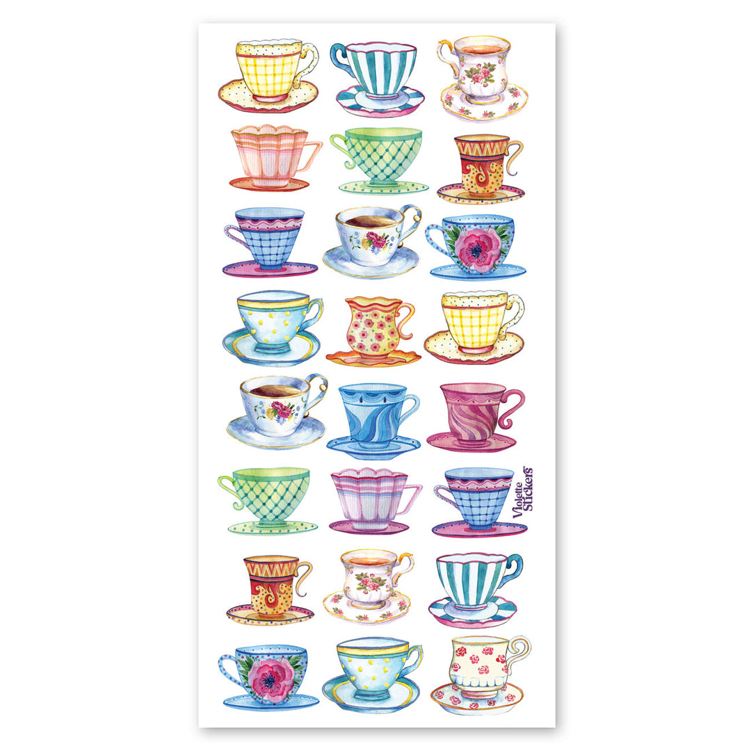 Modern Teacups Stickers