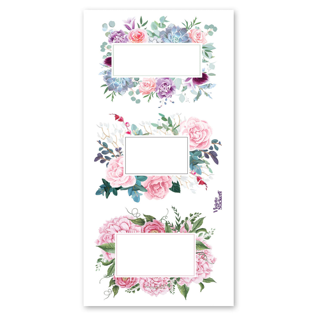 Floral Nametag Stickers