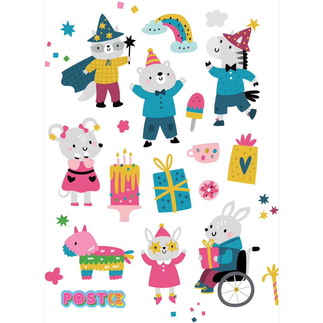 Animals Birthday Party Stickers