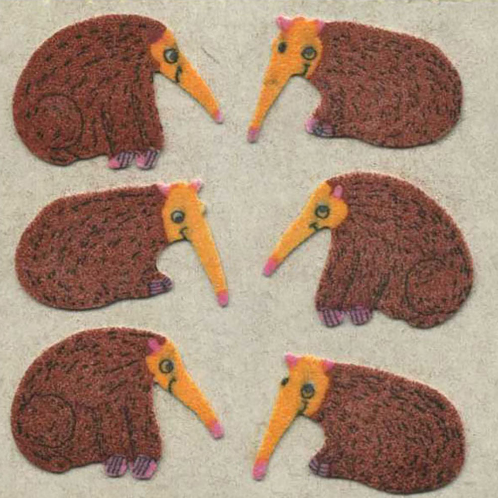 Anteater Fuzzy Stickers – Sticker Planet