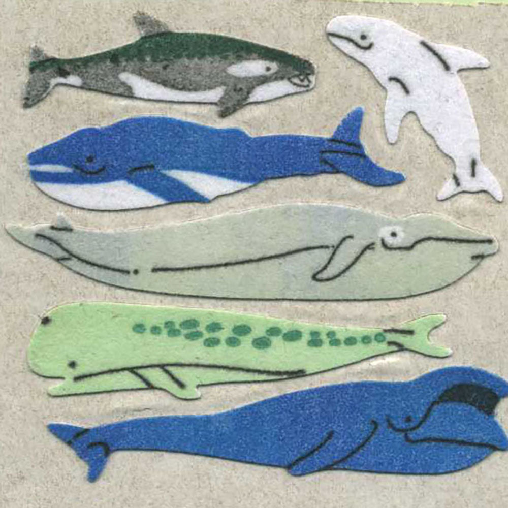 Micro Whales Fuzzy Stickers