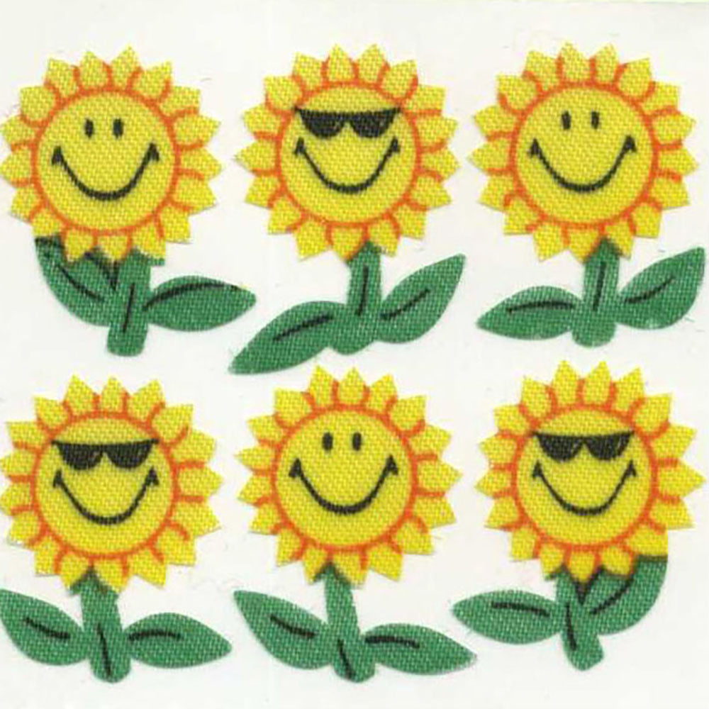 Smiley Sunflowers Stickers