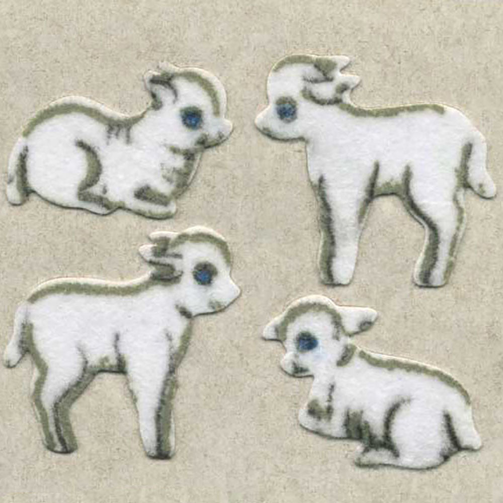 Lamb Fuzzy Stickers