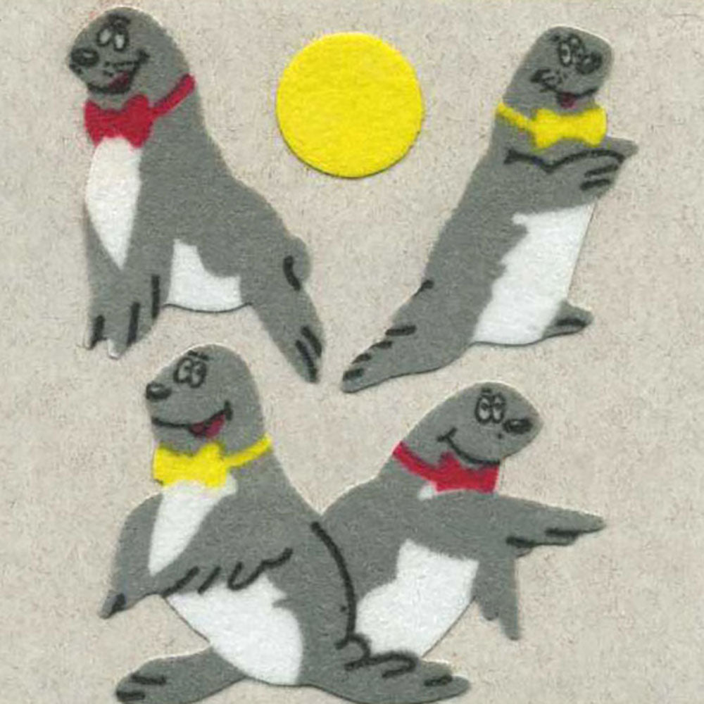 Sea Lions Fuzzy Stickers