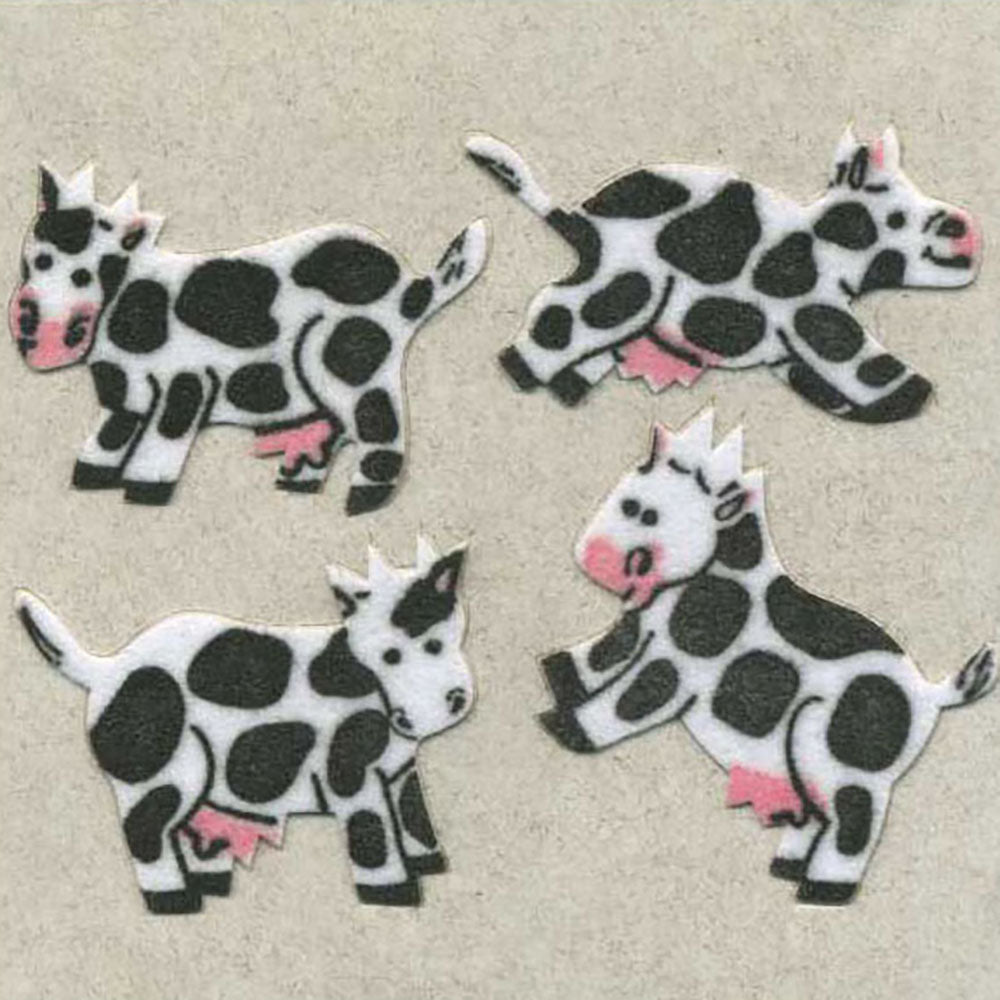 Cows Fuzzy Stickers