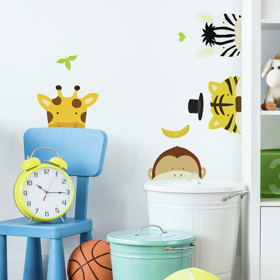 Zoo Faces Wall Sticker Decals