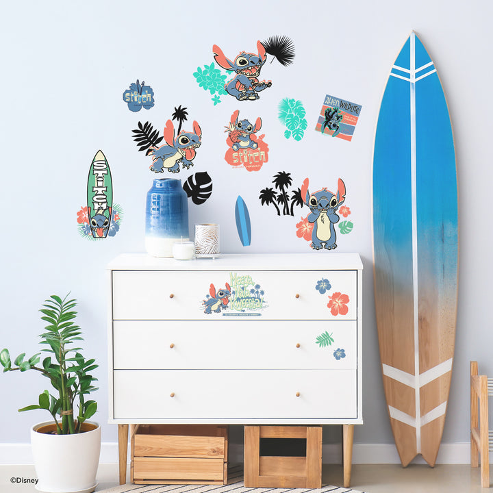 Stitch Surf's Up Wall Sticker Decals