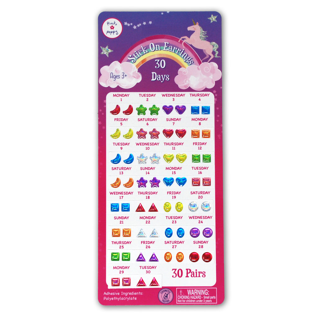 Holiday Sticker EARRINGS-30 Pairs