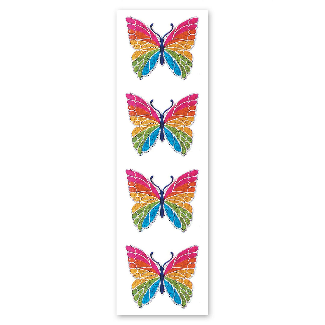 Rainbow Butterfly Sparkly Prismatic Stickers