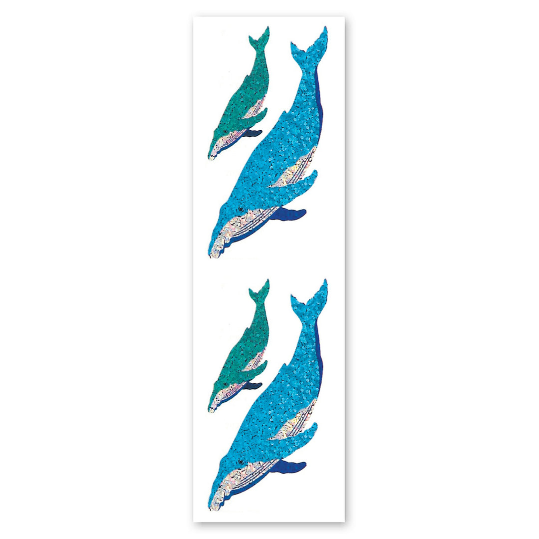 Whales Sparkly Prismatic Stickers
