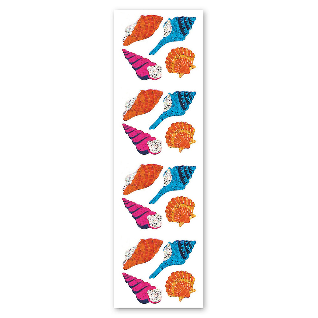 Sticker Shell Sea Shells Sparkly Prismatic Stickers - Packaged – Sticker Planet