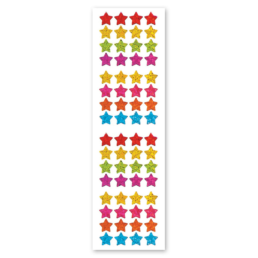 Micro Multicolor Stars Sparkly Prismatic Stickers