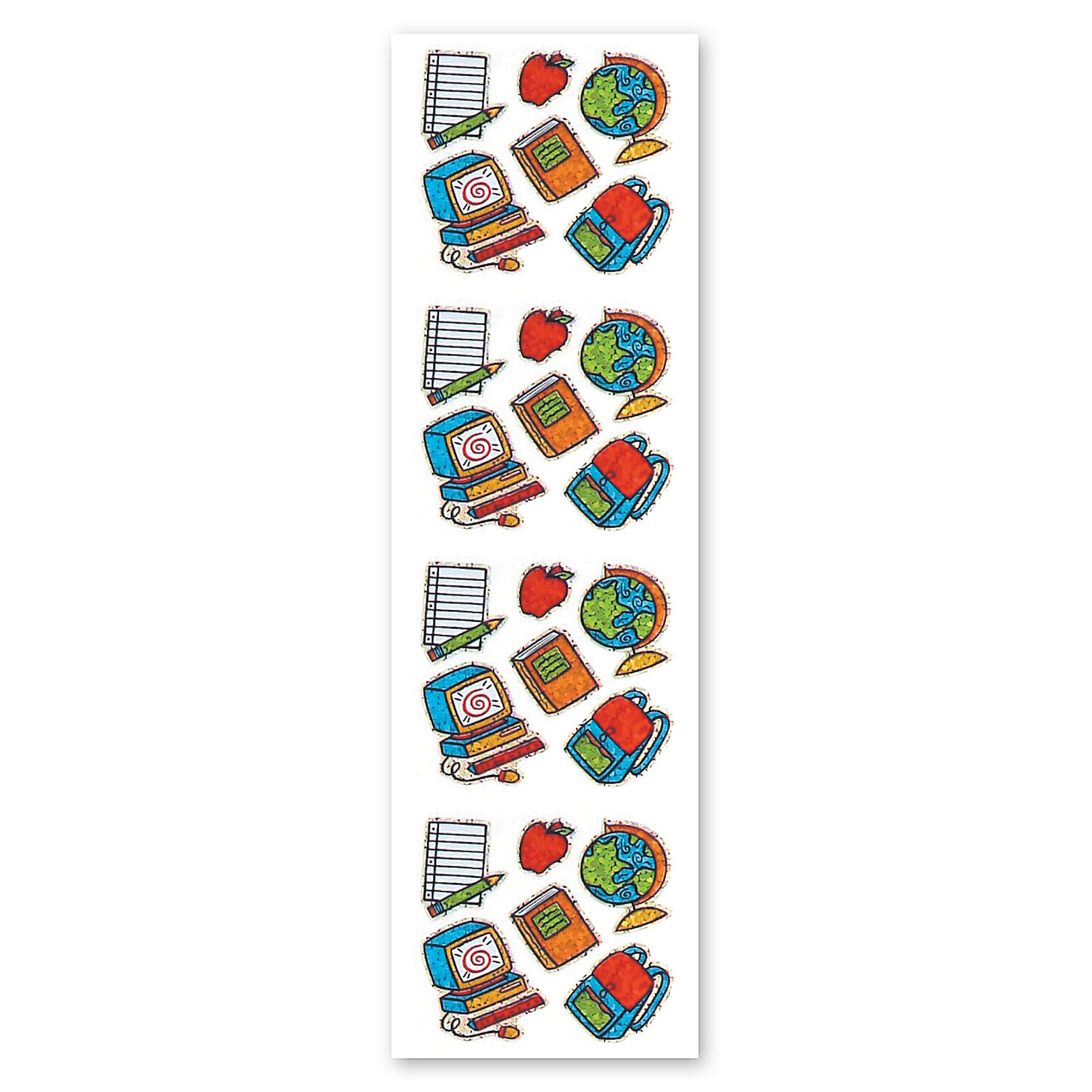 School & Computer Sparkly Prismatic Stickers - Packaged – Sticker Planet