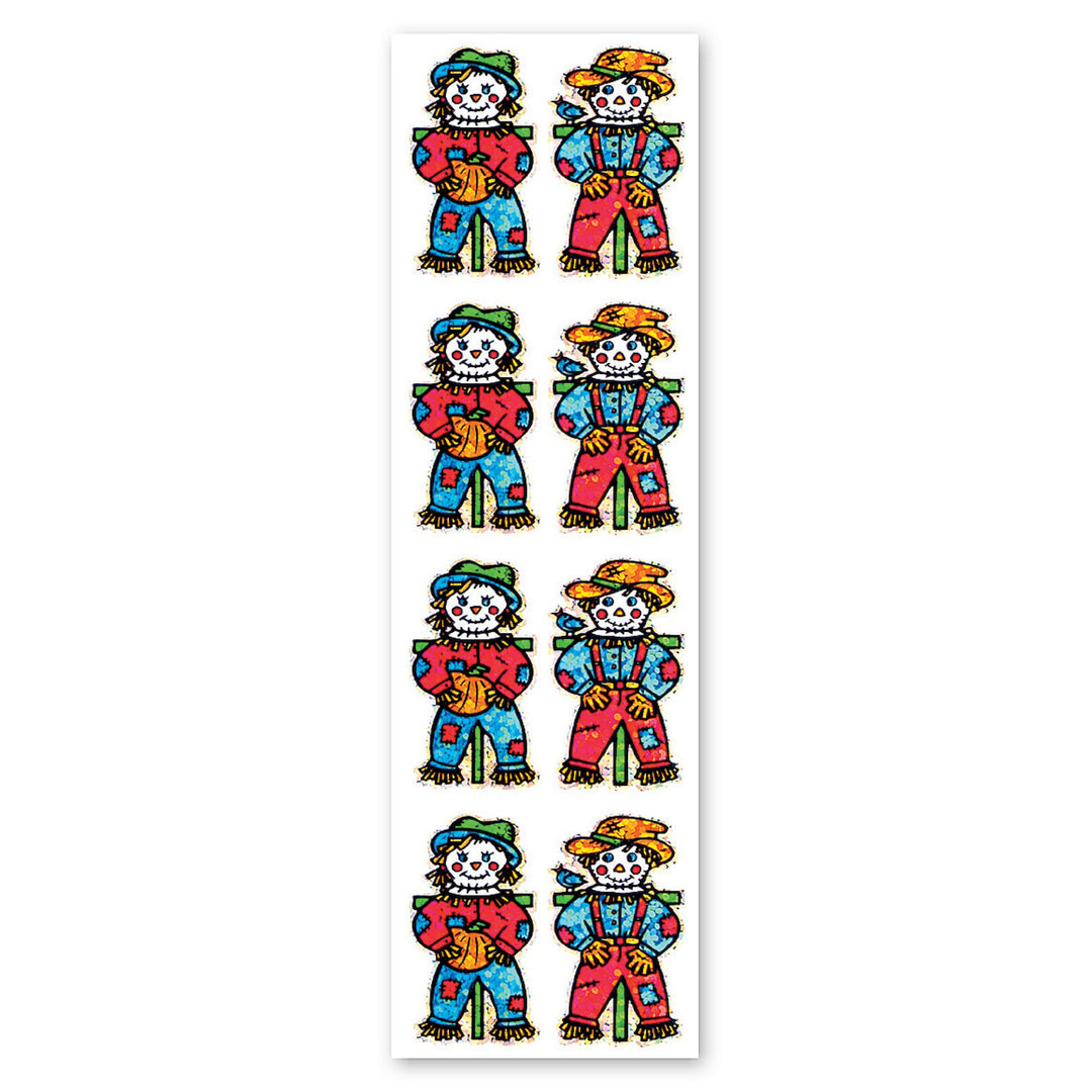 Mister And Missus Scarecrow Sparkly Prismatic Stickers