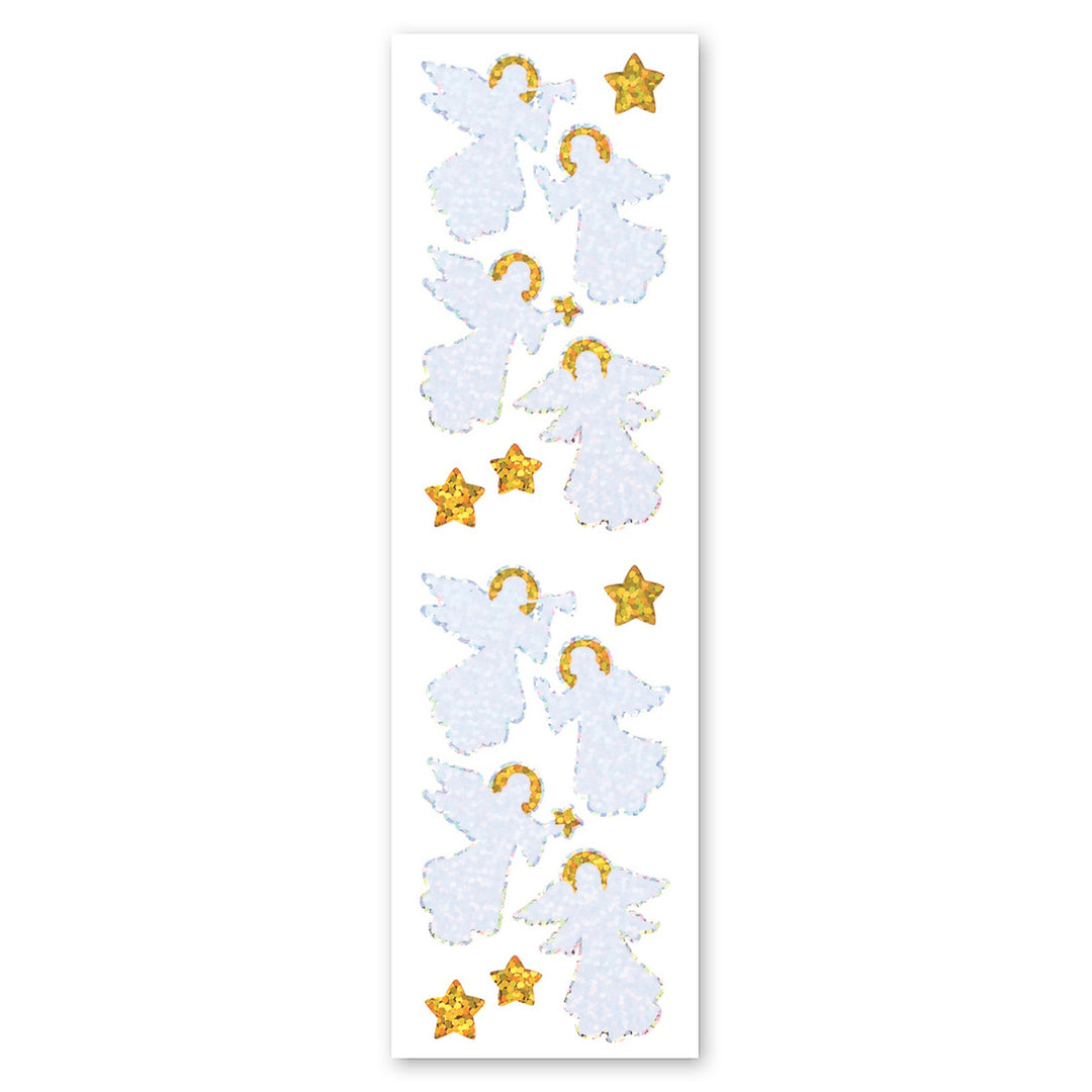 Angels And Stars Sparkly Prismatic Stickers