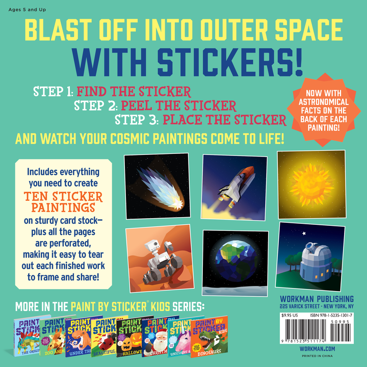 Space Paint By Sticker Book