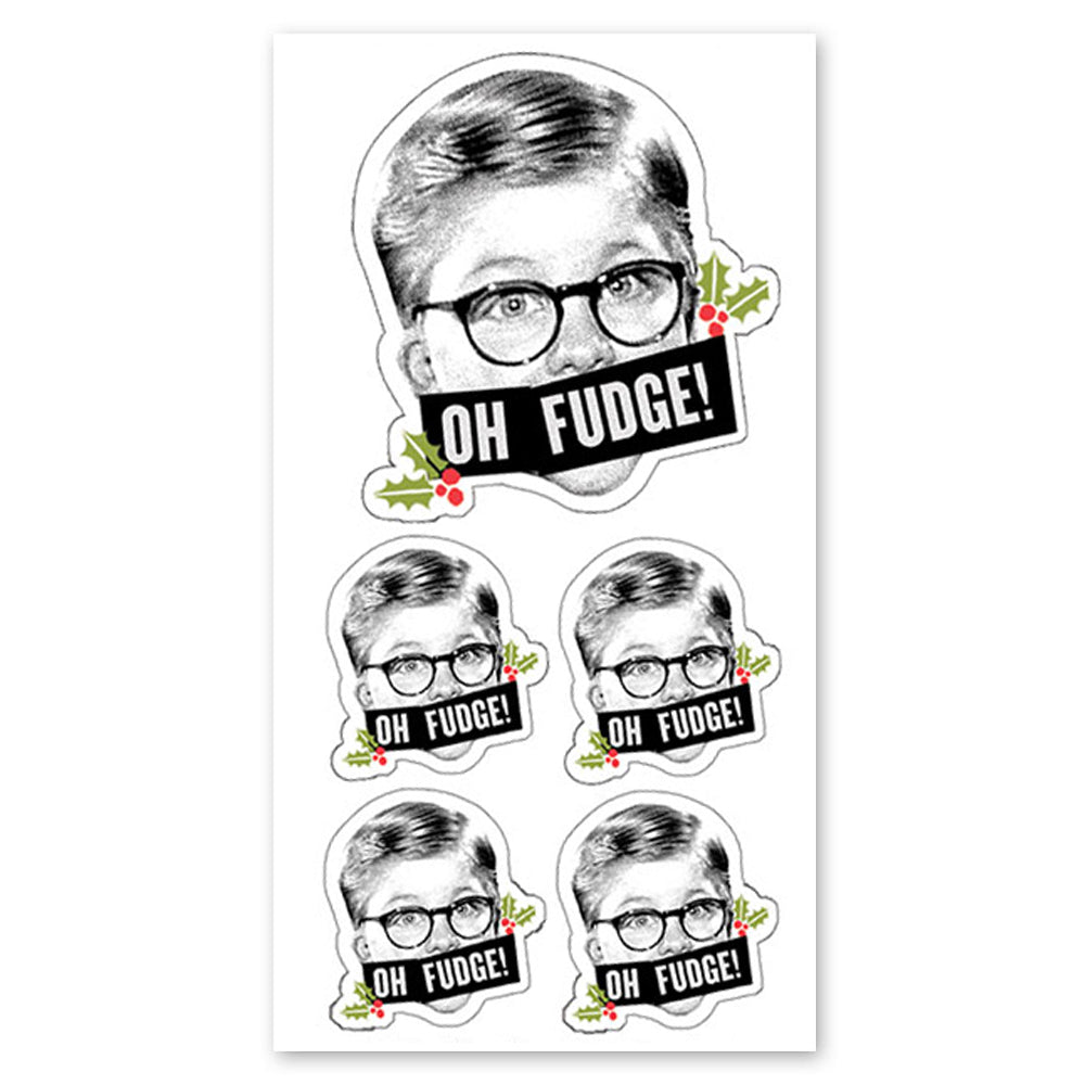 A Christmas Story Oh Fudge Stickers