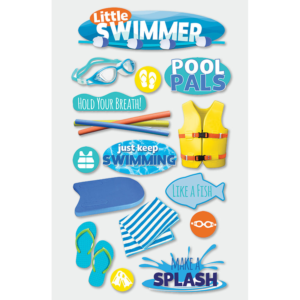Swimming Dimensional Stickers