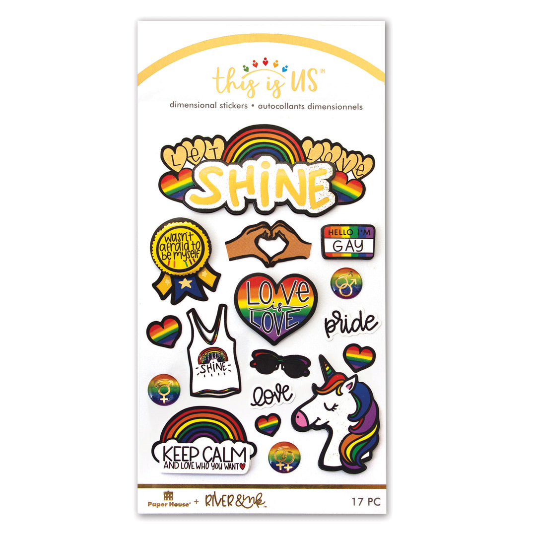 Let Love Shine Embellished Stickers