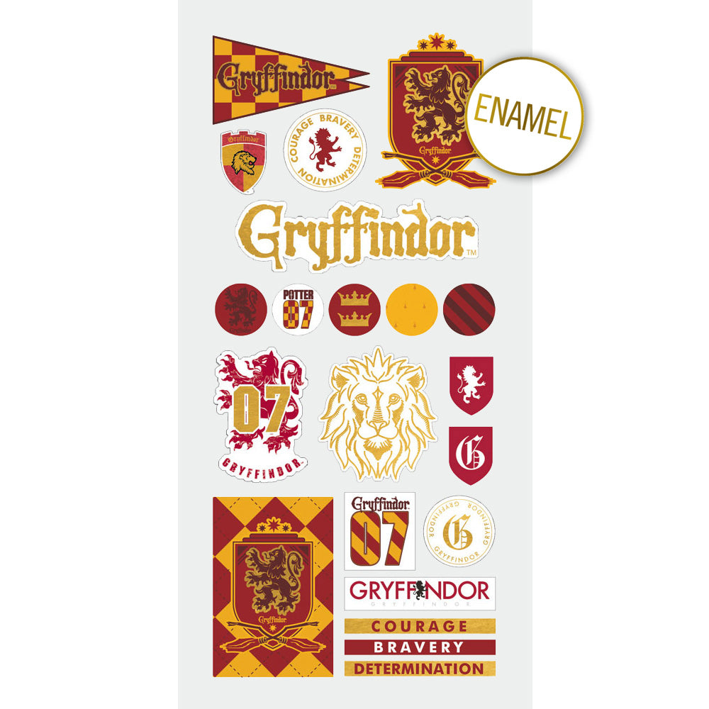Gryffindor House Pride Faux Enamel Stickers