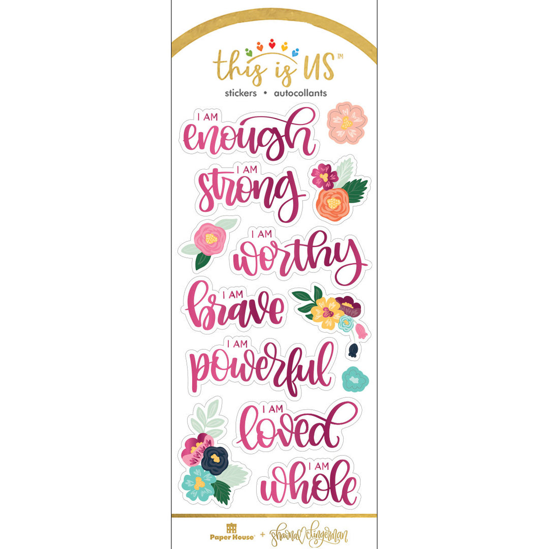 Shawna Clingerman Affirmations Foil Stickers