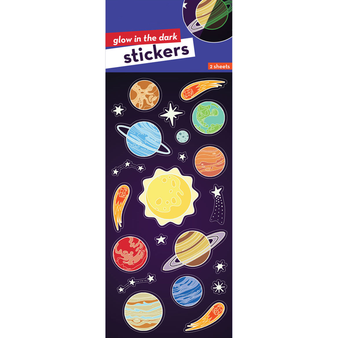 Solar System Planets Glow-In-the-Dark Stickers – Sticker Planet