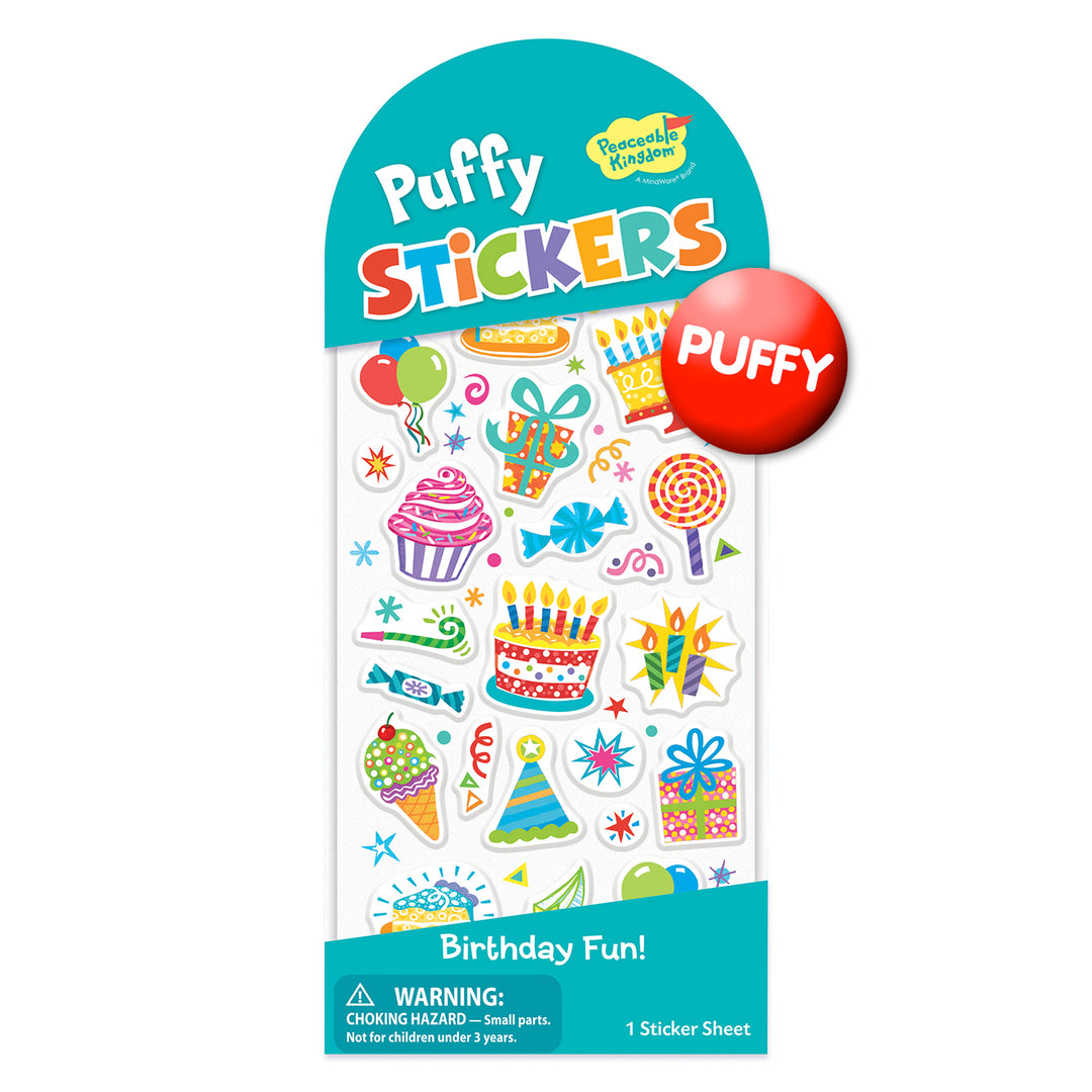 Birthday Fun Puffy Stickers