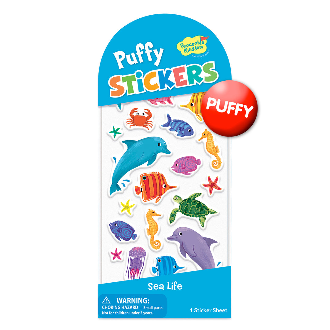 Sea Life Puffy Stickers