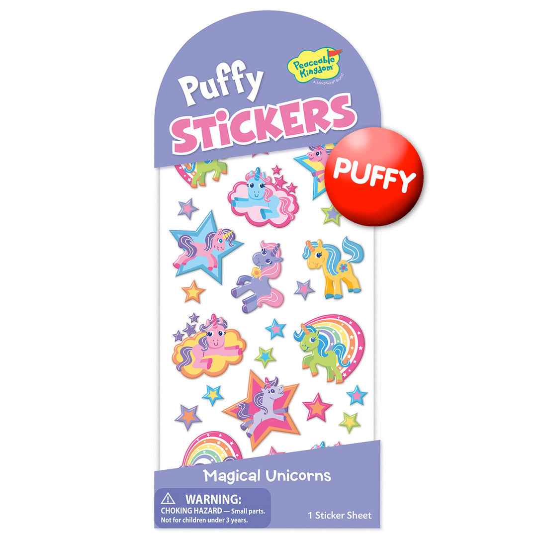 Magical Unicorn Puffy Stickers