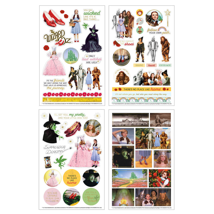 Wizard of Oz Stickers, 4 sheets