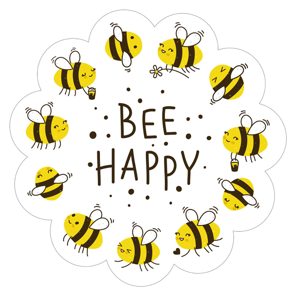 Bee Happy Vinyl Sticker Decal