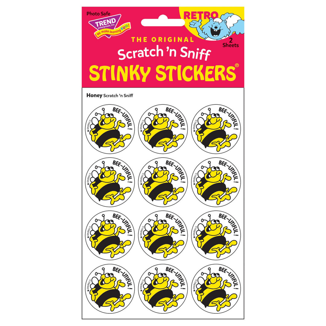 Beautiful Bee Honey Scented Retro Scratch And Sniff Stinky Stickers