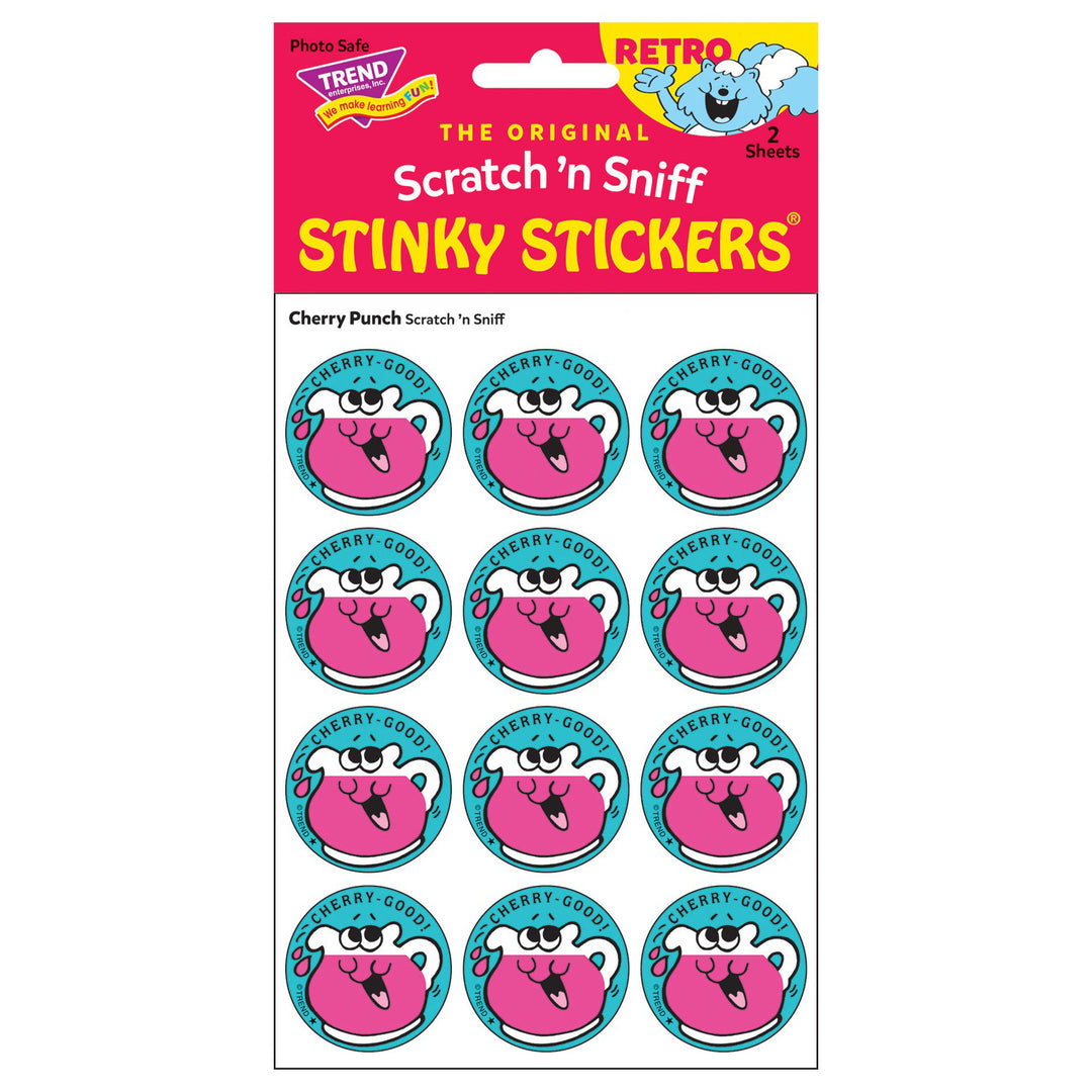 Cherry Good Cherry Scented Retro Scratch And Sniff Stinky Stickers