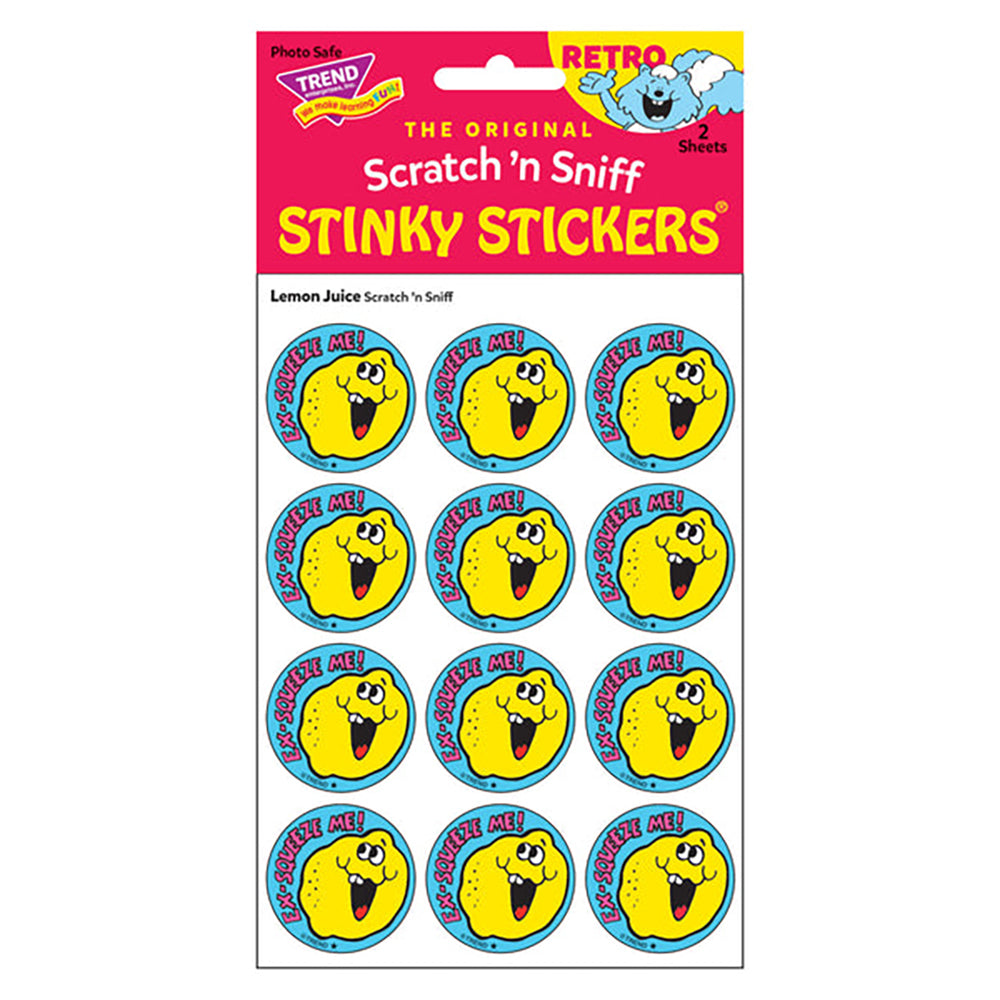 Ex Squeeze Me Lemon Scented Retro Scratch And Sniff Stinky Stickers