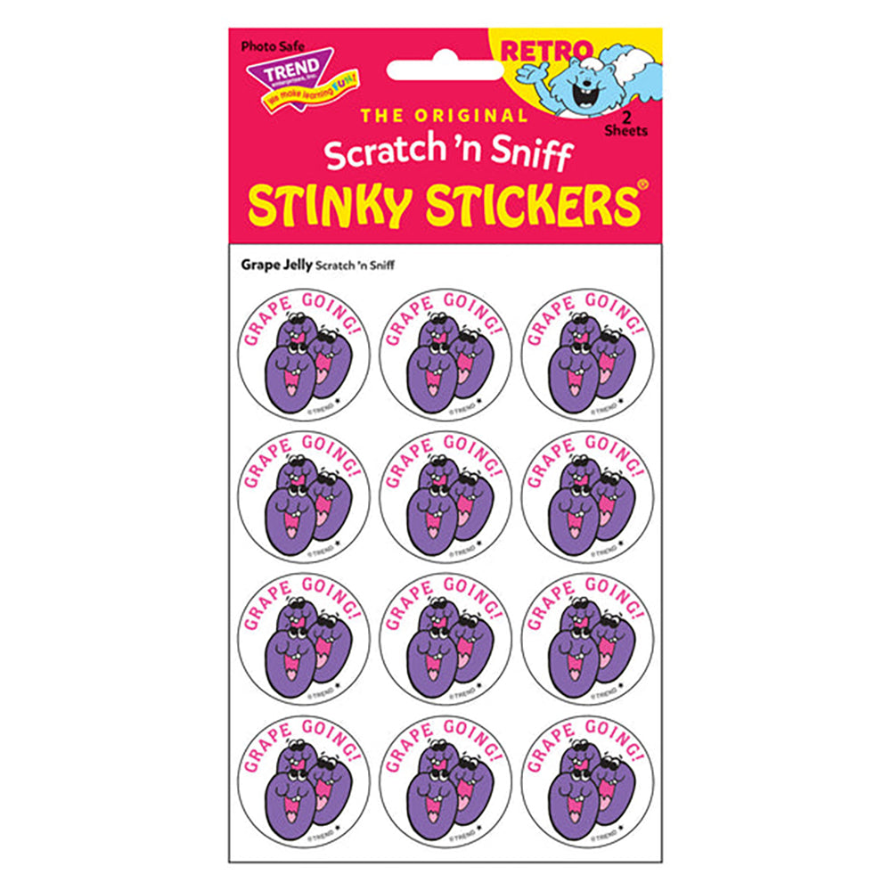 Grape Going Grape Scented Retro Scratch And Sniff Stinky Stickers