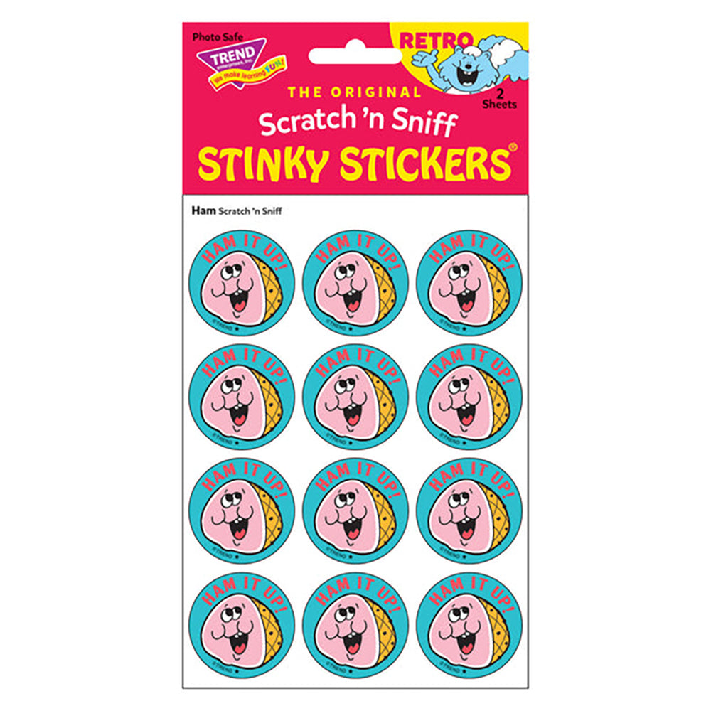 Ham It Up Ham Scented Retro Scratch And Sniff Stinky Stickers
