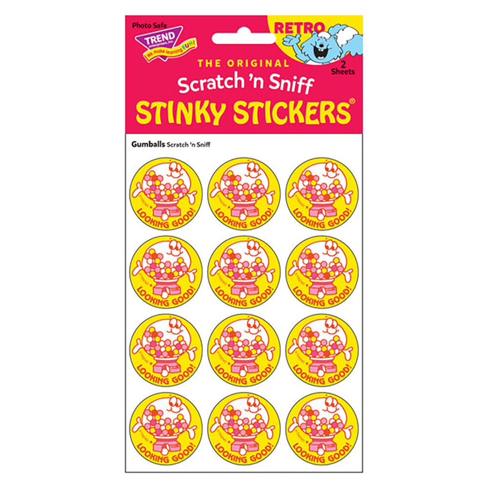 Looking Good Gumball Scented Retro Scratch And Sniff Stinky Stickers