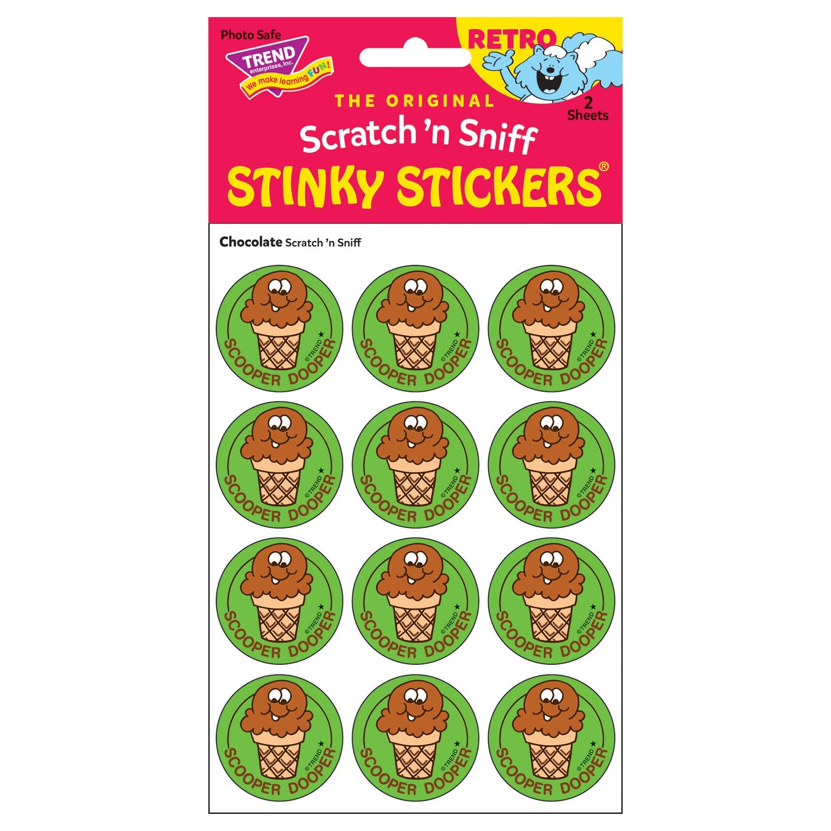 Vintage Scratch 'n outlets Sniff Stinky Stickers WHIPPED CREAM CHOCOLATE 1980s Lot of 18