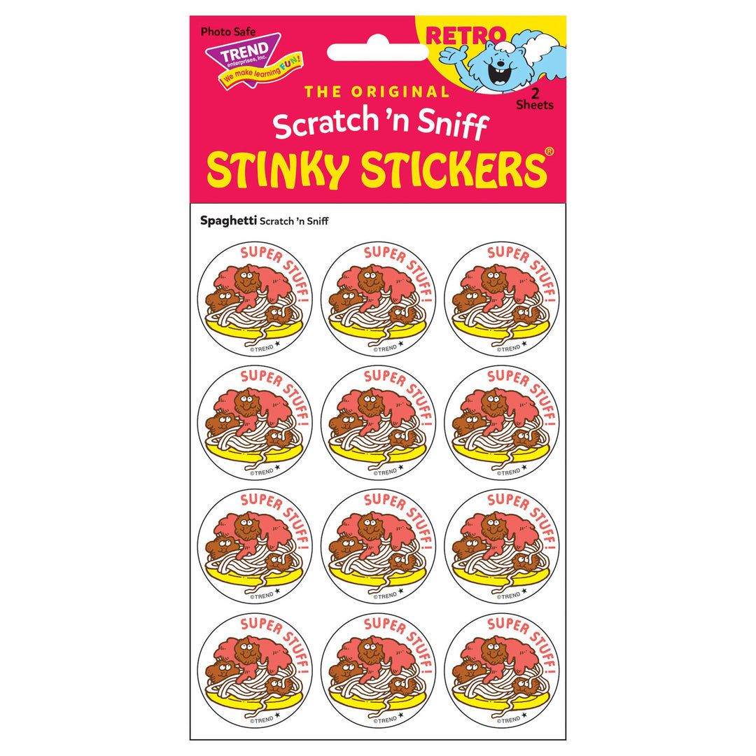 Super Stuff Spaghetti Scented Retro Scratch And Sniff Stinky Stickers