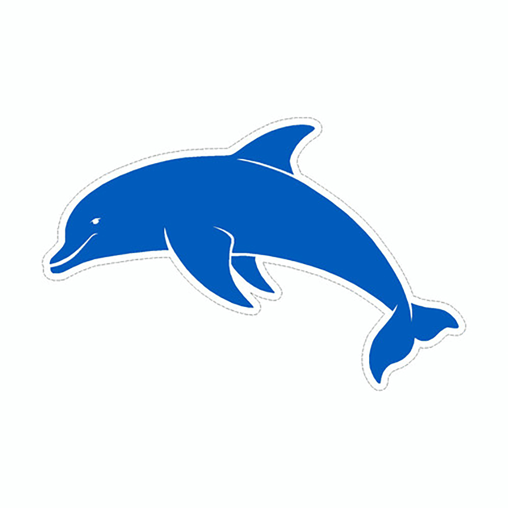 Blue Dolphin Vinyl Sticker Decal