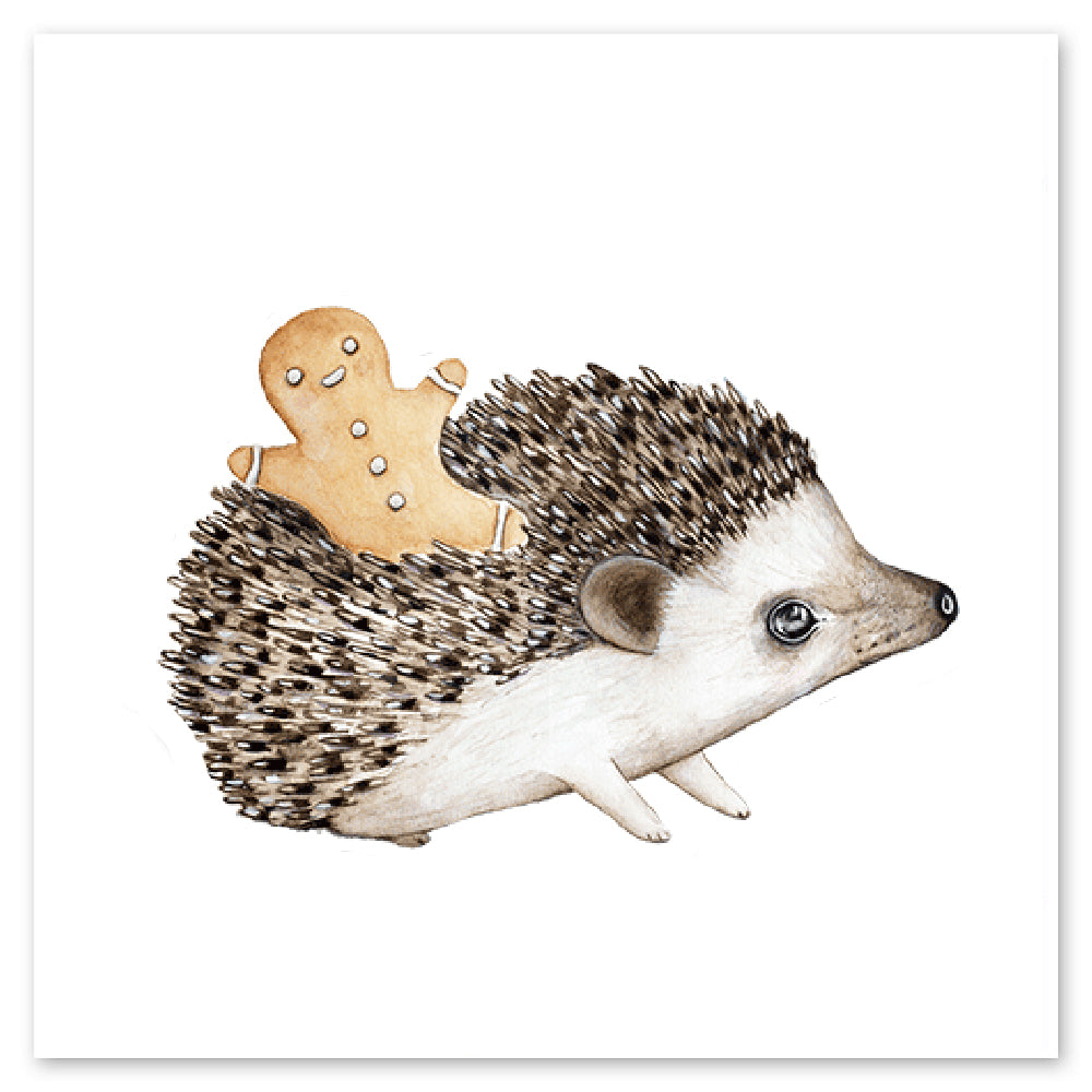 Hedgehog with Cookie Vinyl Sticker Decal